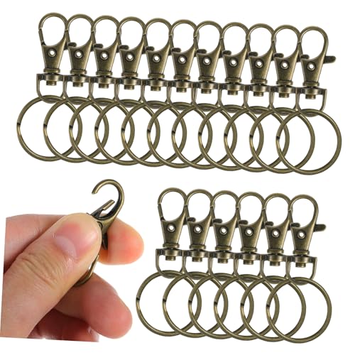 LALAFINA 20 Sätze Schlüsselringe mit Drehbarem Karabinerhaken Teiliges Robuste Schlüsselanhänger für DIY Schmuck Taschen Schlüsselhalter Langlebig und Vielseitig Einsetzbar LALAFINA 20 Sätze Schlüsselringe mit Drehbarem Karabinerhaken Teiliges Robuste Schlüsselanhänger für DIY Schmuck Taschen Schlüsselhalter Langlebig und Vielseitig Einsetzbar von LALAFINA