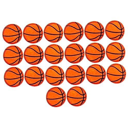 LALAFINA 20 Stück Basketball Muster Aufnäher Selbstklebende Flicken für Kleidung Hüte und Taschen Lösung für Reparaturen und DIY Projekte von LALAFINA