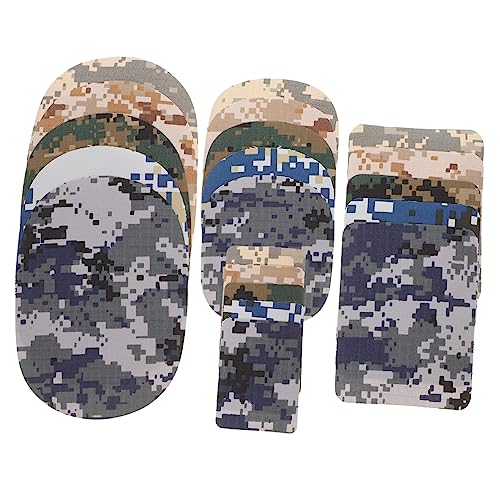 LALAFINA 20 Stück Camouflage Bügelpatches für Kleidung Elastische Reparatur und Dekorationsflicken für Outdoor Bekleidung Einfach Aufzubügeln oder Aufzunähen von LALAFINA