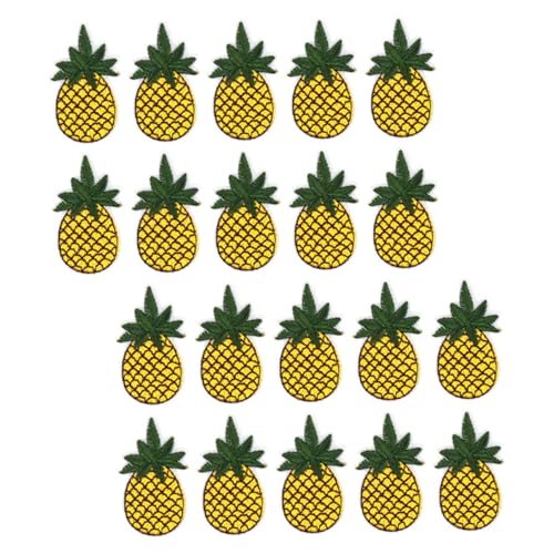LALAFINA 20 Stück Diy Ananas Stickerei Patches Bügelbilder für Kleidung Taschen und Hüte Dekorative Flicken für Kreative Bastelprojekte von LALAFINA