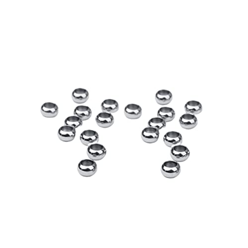 LALAFINA 20 Stück Edelstahlperlen Durchmesser Runde DIY Bastelperlen für Schmuckherstellung Armbänder und Ohrringe Silber Loch LALAFINA 20 Stück Edelstahlperlen Durchmesser Runde DIY Bastelperlen für Schmuckherstellung Armbänder und Ohrringe Silber Loch von LALAFINA