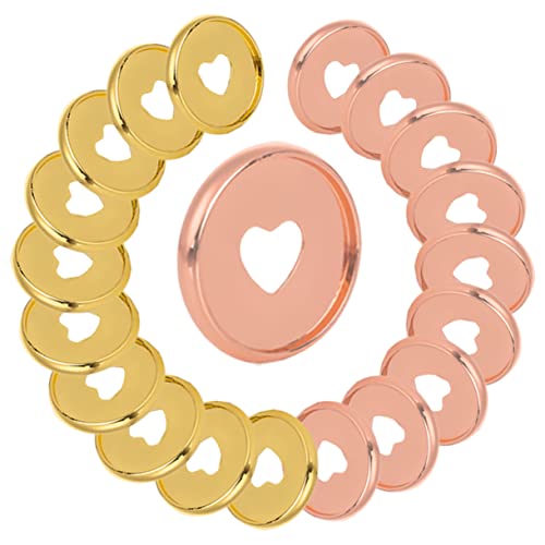LALAFINA 20 Stück Glänzende Herzform Discbound Bindungs Discs Gold Roségold für Notizbücher und Planer Flexibel und Praktisch für Büro und Schule LALAFINA 20 Stück Glänzende Herzform Discbound Bindungs Discs Gold Roségold für Notizbücher und Planer Flexibel und Praktisch für Büro und Schule von LALAFINA