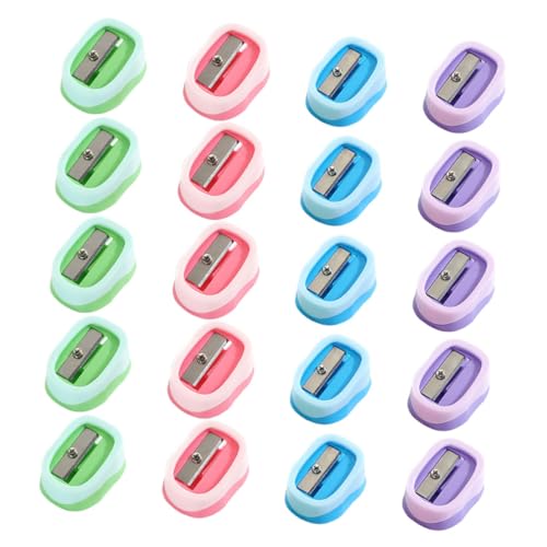 LALAFINA 20 Stück Mini Bleistiftspitzer Handheld Anspitzer für Tragbar Robust für Schule und Zuhause in Blau und Grün LALAFINA 20 Stück Mini Bleistiftspitzer Handheld Anspitzer für Tragbar Robust für Schule und Zuhause in Blau und Grün von LALAFINA