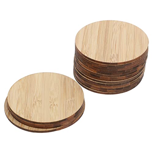 LALAFINA 20 Stück Runde Holzscheiben für DIY Malen Unvollendete Naturholzplatten als Anhänger oder Lesezeichen Doppelseitig Glatt und Einfach zu Gestalten von LALAFINA