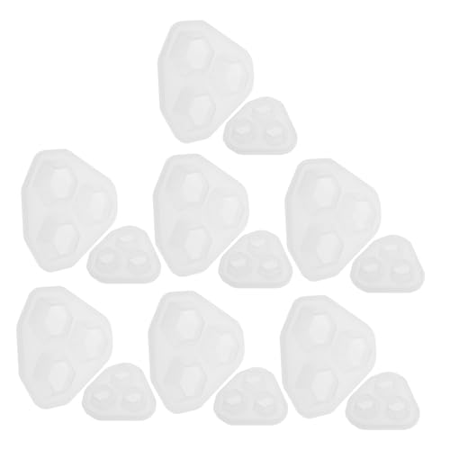 LALAFINA 20 Stück Teiliges Silikonharz Gießform Diamantform Flexible Wiederverwendbare Resin und Epoxidharz Molds Kleine und Edelsteinformen für Diy Schmuckherstellung Dekoration und von LALAFINA