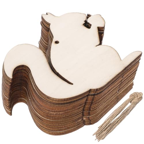 LALAFINA 20 Stück Teiliges Unbemalter Holz Squirrel Ausschnitte für Diy Bastelarbeiten für Herbstdekoration und Kreative Projekte mit Freunden von LALAFINA