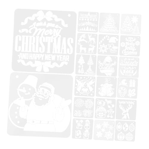 LALAFINA 20 Stück Teiliges Weihnachts Schablonenset für Malerei Wiederverwendbare Schablonen für Kreative Bastelprojekte für Diy Dekorationen LALAFINA 20 Stück Teiliges Weihnachts Schablonenset für Malerei Wiederverwendbare Schablonen für Kreative Bastelprojekte für Diy Dekorationen von LALAFINA