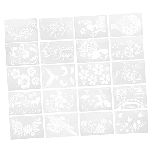 LALAFINA 20 Stück Wiederverwendbare Schablonen für Vogel und Blumenmalerei Diy Malsystem für Kreative Projekte und Scrapbooking Format für Bastelarbeiten LALAFINA 20 Stück Wiederverwendbare Schablonen für Vogel und Blumenmalerei Diy Malsystem für Kreative Projekte und Scrapbooking Format für Bastelarbeiten von LALAFINA