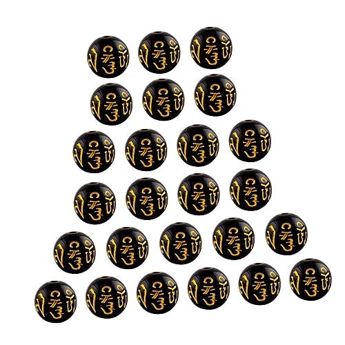 LALAFINA 200 Stück Buddhistische Perlen Spacer Perlen Tibetische für Schmuckherstellung Schwarz für Armbänder und LALAFINA 200 Stück Buddhistische Perlen Spacer Perlen Tibetische für Schmuckherstellung Schwarz für Armbänder und von LALAFINA