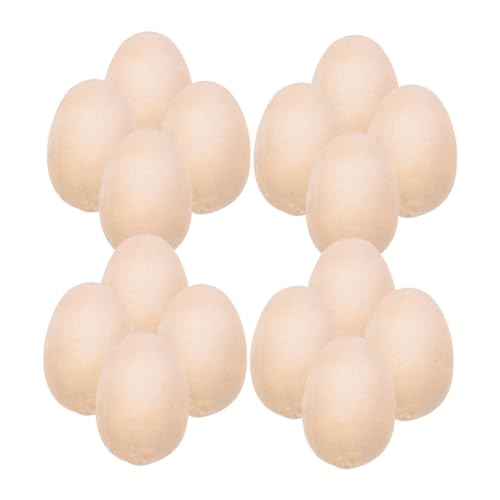 LALAFINA 200 Stück Holz Eier Robuste DIY Simulationseier Holz Unbemalt Leichte Ostern Deko Wiederverwendbare Fake Eier für Basteln und Festlichkeiten LALAFINA 200 Stück Holz Eier Robuste DIY Simulationseier Holz Unbemalt Leichte Ostern Deko Wiederverwendbare Fake Eier für Basteln und Festlichkeiten von LALAFINA