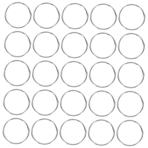 LALAFINA 200 Stück Schlüsselringe für Diy Metall Schlüsselanhänger Ringe Spaltringe für Schlüssel Handwerk Bastelbedarf Silberfarben von LALAFINA