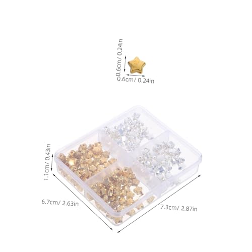LALAFINA 200 Stück Stern Spacer Perlen mit Großem Loch für DIY Schmuck Basteln Kreative Fünfzackige Stern Charms Einfache Fädelung für Armbänder Halsketten und Schlüsselanhänger LALAFINA 200 Stück Stern Spacer Perlen mit Großem Loch für DIY Schmuck Basteln Kreative Fünfzackige Stern Charms Einfache Fädelung für Armbänder Halsketten und Schlüsselanhänger von LALAFINA