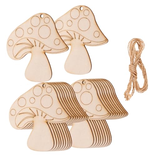 LALAFINA 20Stücke DIY Pilzscheiben Holz Unlackierte Holzverzierungen Bastelscheiben für Projekte Hängende Elemente für Erwachsene für Malerei und Handwerk LALAFINA 20Stücke DIY Pilzscheiben Holz Unlackierte Holzverzierungen Bastelscheiben für Projekte Hängende Elemente für Erwachsene für Malerei und Handwerk von LALAFINA