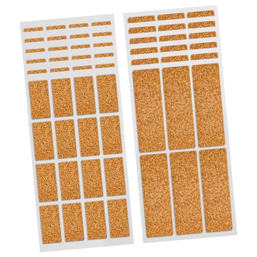 LALAFINA 24 Blatt Kork Etikettenaufkleber Kleine Große Wasserfeste Selbstklebende Labels für Lebensmittel Bürobedarf Aufbewahrung Praktische Beschriftbare Sticker für Einsatz von LALAFINA
