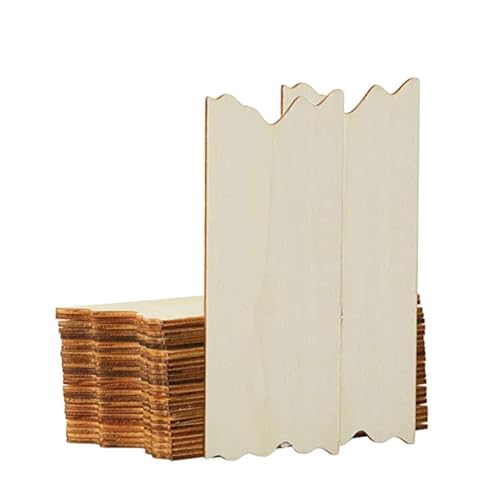 LALAFINA 24 Stück DIY Holzanhänger Umweltfreundliche Holzplättchen zum Basteln für Dekoration und Kreative Projekte Robuste Verarbeitung Einfache Montage ohne Werkzeug von LALAFINA
