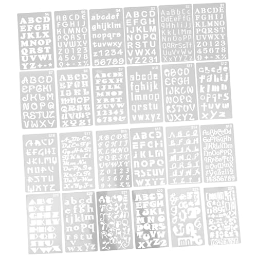 LALAFINA 24 Stück Teiliges Buchstaben Schablonen Hochwertigem Pet und Wiederverwendbar Große Englische Alphabet Vorlagen für Malerei Scrapbooking und DIY Graffiti Sichere Kreative LALAFINA 24 Stück Teiliges Buchstaben Schablonen Hochwertigem Pet und Wiederverwendbar Große Englische Alphabet Vorlagen für Malerei Scrapbooking und DIY Graffiti Sichere Kreative von LALAFINA