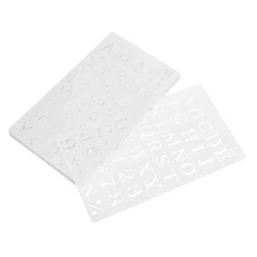 LALAFINA 24 Stück Teiliges Set Schablonierten Buchstaben und Zahlenschablonen für Malerei Scrapbooking und DIY Projekte für Notizbücher und Planer Weiß LALAFINA 24 Stück Teiliges Set Schablonierten Buchstaben und Zahlenschablonen für Malerei Scrapbooking und DIY Projekte für Notizbücher und Planer Weiß von LALAFINA