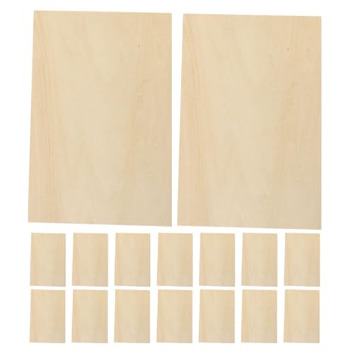 LALAFINA 24Stücke DIY Holzbretter zum Basteln Unbehandelte Holzplatten für Gravuren Malerei und Kreative Projekte für Handwerk und Modellbau von LALAFINA