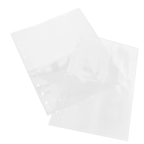 LALAFINA 25 Blatt Teiliges Wiederverwendbarer Transparenter PVC Binder Einlagen für Budgetordner Lose Taschen Vielseitig Einsetzbar für Budgetplanung Geldverwaltung Familie und Studenten von LALAFINA