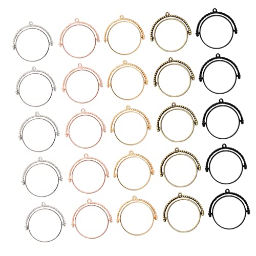 LALAFINA 25 Stück Teiliges Drehbare Hohlrahmen Anhänger für Diy Schmuckherstellung Offene Lünette mit Epoxidharz Perlen und Charms Füllbar für Armbänder Ohrringe und Mehr von LALAFINA