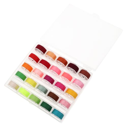LALAFINA 25 Stück Teiliges Nähmaschinengarn mit Spulen Transparenter Unterfadenspule Polyester Nähgarn für Haushalts und Nähmaschinen Aufbewahrungsbox für Präzises Nähen LALAFINA 25 Stück Teiliges Nähmaschinengarn mit Spulen Transparenter Unterfadenspule Polyester Nähgarn für Haushalts und Nähmaschinen Aufbewahrungsbox für Präzises Nähen von LALAFINA