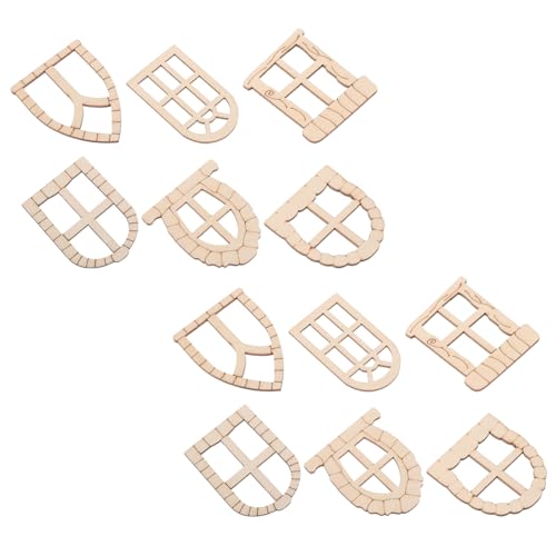 LALAFINA 25Stücke Teiliges Unvollendetes Holzset für Miniatur Gartenfenster und Türen für Kreative DIY Projekte Gartendekoration und Puppenhäuser für Außenbereiche LALAFINA 25Stücke Teiliges Unvollendetes Holzset für Miniatur Gartenfenster und Türen für Kreative DIY Projekte Gartendekoration und Puppenhäuser für Außenbereiche von LALAFINA