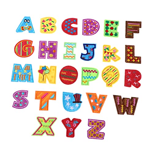 LALAFINA 26 Stück Teiliges Bunter Buchstaben Stickermotive Gestickte Patches zum Aufbügeln für Kleidung DIY Bekleidungsdeko Applikationen Weichem zum Verbergen von Löchern für Designs LALAFINA 26 Stück Teiliges Bunter Buchstaben Stickermotive Gestickte Patches zum Aufbügeln für Kleidung DIY Bekleidungsdeko Applikationen Weichem zum Verbergen von Löchern für Designs von LALAFINA