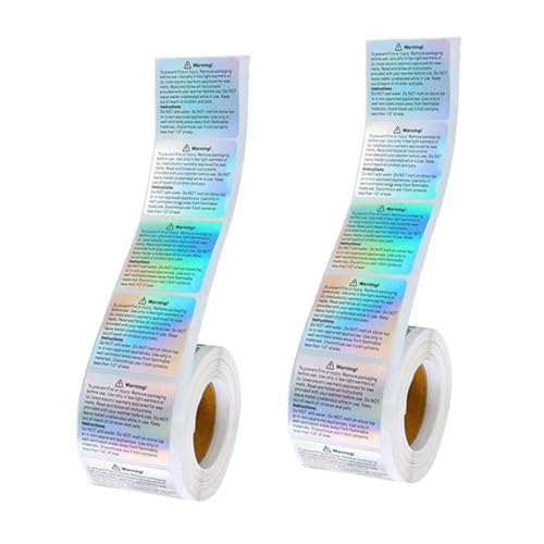 LALAFINA 2Rollen Wachsschmelz Warnetiketten Holografische Sicherheitsaufkleber für Kerzen Haftend für Diy Kerzengläser und Dosen Etiketten pro Rolle LALAFINA 2Rollen Wachsschmelz Warnetiketten Holografische Sicherheitsaufkleber für Kerzen Haftend für Diy Kerzengläser und Dosen Etiketten pro Rolle von LALAFINA
