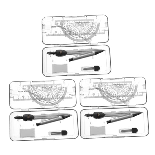 LALAFINA 3 Boxen Set mit Integriertem Radiergummi Teiliges Zeichnungs und Messwerkzeug für Schule Architektur und Ingenieurwesen Robuste Langlebige Konstruktion für Präzise Arbeiten LALAFINA 3 Boxen Set mit Integriertem Radiergummi Teiliges Zeichnungs und Messwerkzeug für Schule Architektur und Ingenieurwesen Robuste Langlebige Konstruktion für Präzise Arbeiten von LALAFINA