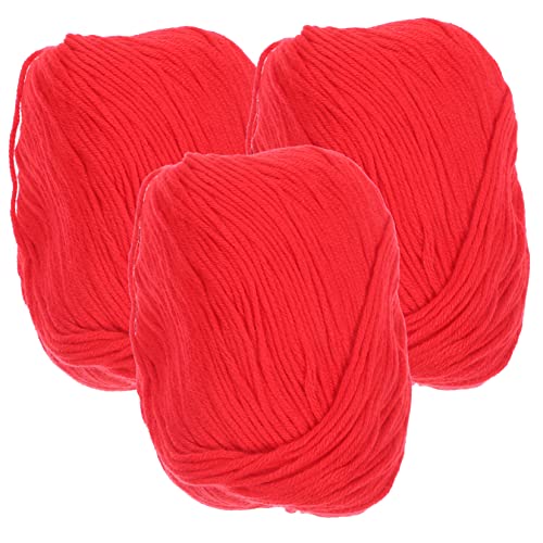 LALAFINA 3 Rollen Multifunktionales Baumwollgarn Häkelgarn für Diy Strickprojekte Hochwertige Milchbaumwolle für Kleidung Dekoration und Accessoires LALAFINA 3 Rollen Multifunktionales Baumwollgarn Häkelgarn für Diy Strickprojekte Hochwertige Milchbaumwolle für Kleidung Dekoration und Accessoires von LALAFINA