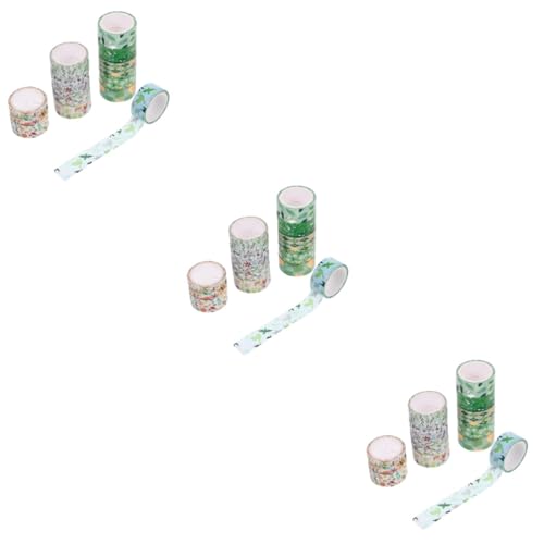 LALAFINA 3 Sätze Blumenthema Washi-tape Für Scrapbooking Washi-diy-bänder Scrapbook-diy-klebebänder Washi -bänder Kreatives Scrapbooking-angebot Flüsterpapier 12 Rollen * 3 von LALAFINA