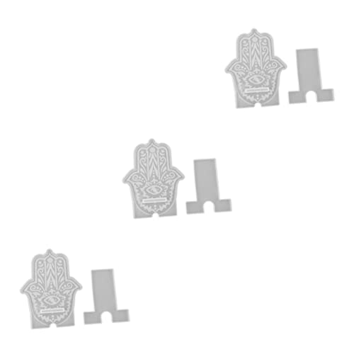 LALAFINA 3 Sätze Diy Silikonform für Handyständer Epoxidharz Gießform Einfache Bedienung Spezielle Muster für Kreative Projekte Personalisierbar mit Deko Elementen von LALAFINA
