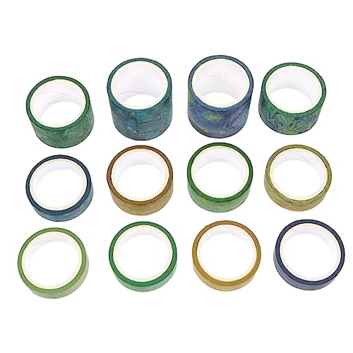 LALAFINA 3 Sätze Diy Washi Tape Dekorative Klebebänder Für Scrapbooking Handwerk Und Journaling Leicht Ablösbar Verschiedene Muster Für Kreative Projekte 12 Rollen * 3 von LALAFINA