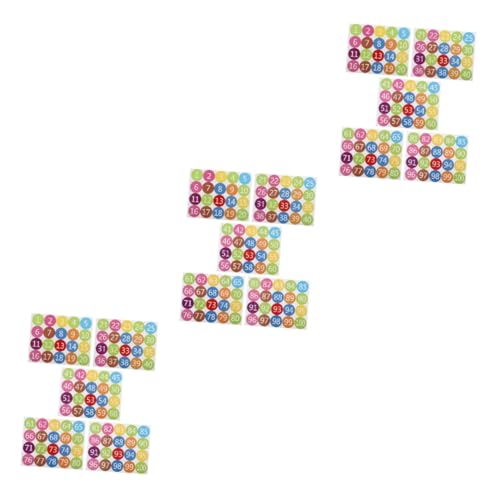 LALAFINA 3 Sätze Fünffarbige Runde Nummernsticker Für Digitale Kognitive Wanddekoration Selbstklebend Wasserfest Für Und Nummern Einfache Anwendung 5 Blätter * 3 von LALAFINA