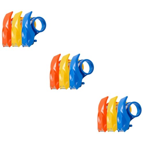 LALAFINA 3 Sätze Klebebandabroller Set Aus Kunststoff Tape Cutter Für Versand Und Verpackungsarbeiten Geeignet Für Breites Klebeband Einfaches Schneiden Und Handhabung 3 Stücke * 3 von LALAFINA