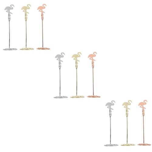 LALAFINA 3 Sätze Tischkartenhalter Flamingo Memo Clips Für Hochzeit Desktop Deko Foto Und Notizenständer Platzkartenhalter Für Feiern Und Büro 3 Stück * 3 von LALAFINA