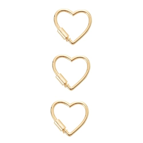 LALAFINA 3 Stck. Herzförmiger Schraubkarabiner Verschluss für Schmuck Diy Anhänger Langlebig Einfach zu Bedienen für Kreative und Armbänder LALAFINA 3 Stck. Herzförmiger Schraubkarabiner Verschluss für Schmuck Diy Anhänger Langlebig Einfach zu Bedienen für Kreative und Armbänder von LALAFINA