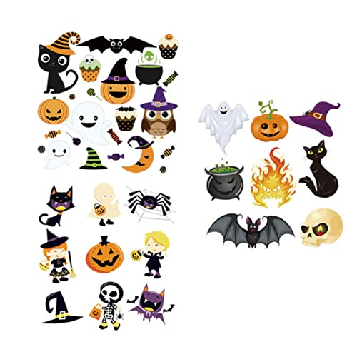 LALAFINA 3 Stück Teiliges Set Halloween Bügelbilder für Kleidung Aufbügelflicken DIY Wärmetransfer Sticker Vielseitige Halloween Dekoration für Kostüme und Textilien von LALAFINA