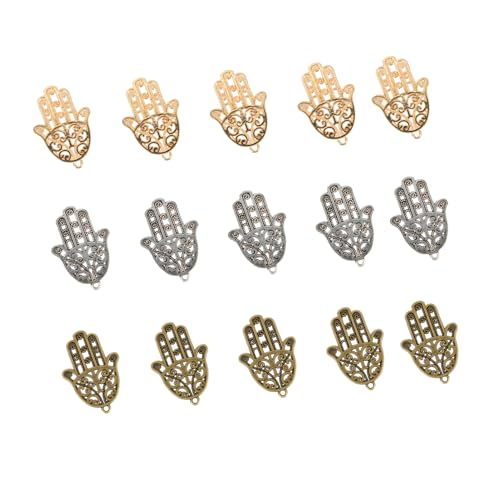 LALAFINA 30 Stück DIY Vintage Palm Shape Jewelry Connecting Buckles Antikes Bronze Antikes Silber Gold für Armband und Halskettenherstellung Leicht Ansprechend für Schmuckprojekte von LALAFINA