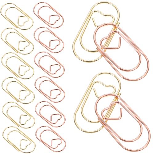 LALAFINA 30 Stück Herzförmige Büroklammern Roségold und Gold Dekorative Papierclips für Notizen Karten und Bürobedarf Kreative Büroklammern für und Deko LALAFINA 30 Stück Herzförmige Büroklammern Roségold und Gold Dekorative Papierclips für Notizen Karten und Bürobedarf Kreative Büroklammern für und Deko von LALAFINA