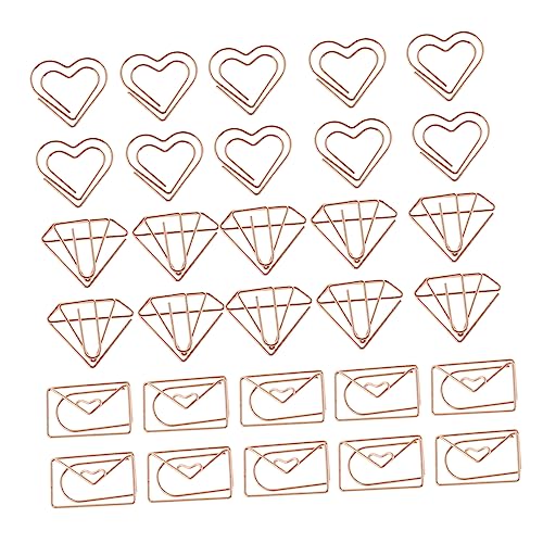 LALAFINA 30 Stück Kreative Teiliges Metallene Büroklammern und Umschlagform Dekorative Büroklammern für Schule Büro und Dokumentenorganisation Roségold LALAFINA 30 Stück Kreative Teiliges Metallene Büroklammern und Umschlagform Dekorative Büroklammern für Schule Büro und Dokumentenorganisation Roségold von LALAFINA