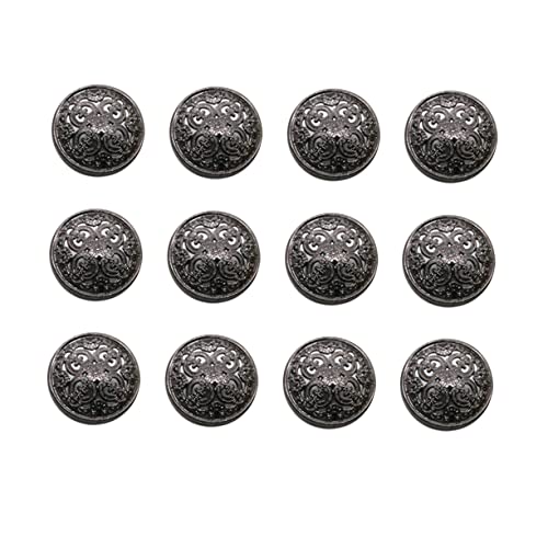 LALAFINA 30 Stück Metallknöpfe mit Hollow out Design für Diy Nähprojekte Robuste Kreative Knöpfe für Bekleidung Jacken und Accessoires Schwarz LALAFINA 30 Stück Metallknöpfe mit Hollow out Design für Diy Nähprojekte Robuste Kreative Knöpfe für Bekleidung Jacken und Accessoires Schwarz von LALAFINA