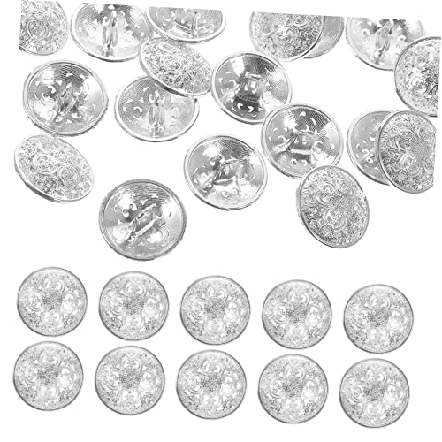 LALAFINA 30 Stück Metallknöpfe mit Lochmuster Handarbeitsknöpfe für Diy Nähen und Dekoration Silber für Jacken Mäntel und Kleidung LALAFINA 30 Stück Metallknöpfe mit Lochmuster Handarbeitsknöpfe für Diy Nähen und Dekoration Silber für Jacken Mäntel und Kleidung von LALAFINA