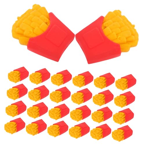 LALAFINA 30 Stück Teiliges Kawaii Pommes Frites Radierer für Süße Mini Lebensmittelform Radierer Schulbedarf Belohnungen für Schüler Klassenpreise und Partygeschenke von LALAFINA