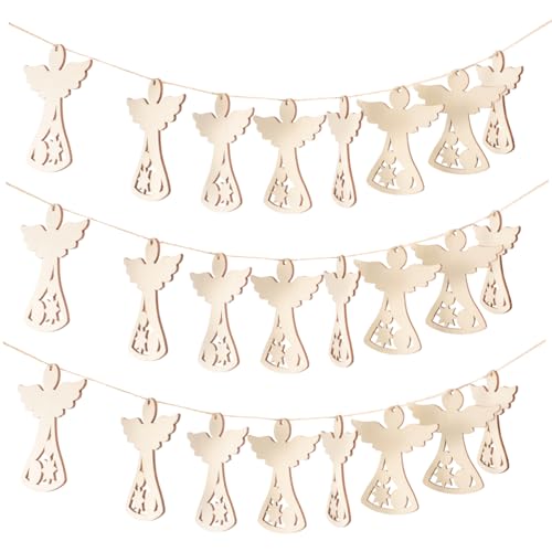 LALAFINA 30 Stück Unbehandelte Holz Ausschnitte Engel Form für DIY Bastelprojekte Holzscheiben für Kreative Weihnachtsdekoration und Handarbeiten LALAFINA 30 Stück Unbehandelte Holz Ausschnitte Engel Form für DIY Bastelprojekte Holzscheiben für Kreative Weihnachtsdekoration und Handarbeiten von LALAFINA