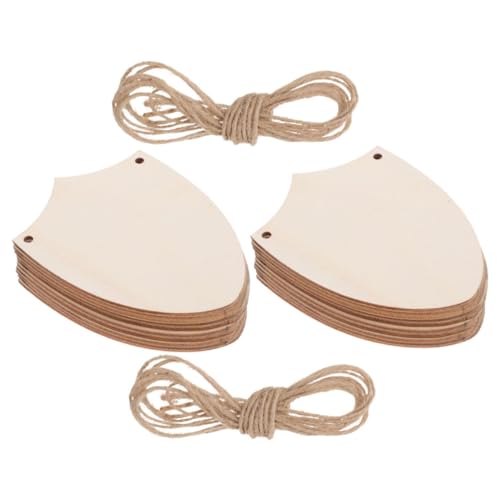 LALAFINA 30 Stück Unbehandelte Holzschildformen Für Diy-bastelprojekte, Leere Holzschildausschnitte Für Diy-malerei, Holzverzierung, von LALAFINA