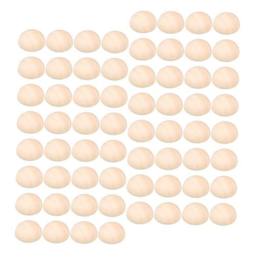LALAFINA 300 Stück Mini Halbrunde Holzperlen Unbearbeitet Kugeln für Bastelprojekte Heimdekoration und Festliche Ornamente Vielseitig Einsetzbare Diy Zubehörteile von LALAFINA