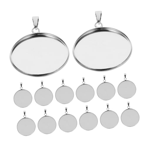 LALAFINA 30pcs Edelstahl Round Ganze Anhänger -pendellabletts Cabochon -einstellungen Anhänger Anhänger Blanks Für DIY -schmuck 25 Mm von LALAFINA