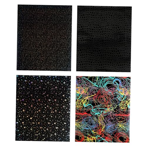 LALAFINA 4 Blätter Htv Wärmeübertragungsfolie für Diy Kleidung Laserpunkt Laserstern Laserlinie Geometrisches Design für Transfers und Dekoration LALAFINA 4 Blätter Htv Wärmeübertragungsfolie für Diy Kleidung Laserpunkt Laserstern Laserlinie Geometrisches Design für Transfers und Dekoration von LALAFINA
