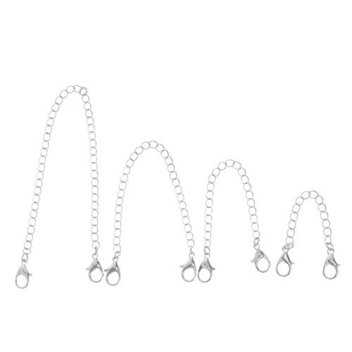 LALAFINA 4 STÜCKE Teiliges Kettenverlängerungs mit Beidseitigem Karabinerverschluss Vielseitige Schmuckverlängerungsketten für DIY Halsketten und Armbänder Robust und Glänzend LALAFINA 4 STÜCKE Teiliges Kettenverlängerungs mit Beidseitigem Karabinerverschluss Vielseitige Schmuckverlängerungsketten für DIY Halsketten und Armbänder Robust und Glänzend von LALAFINA